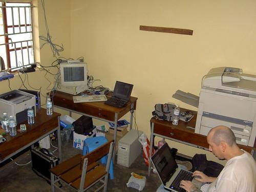 A small server room.